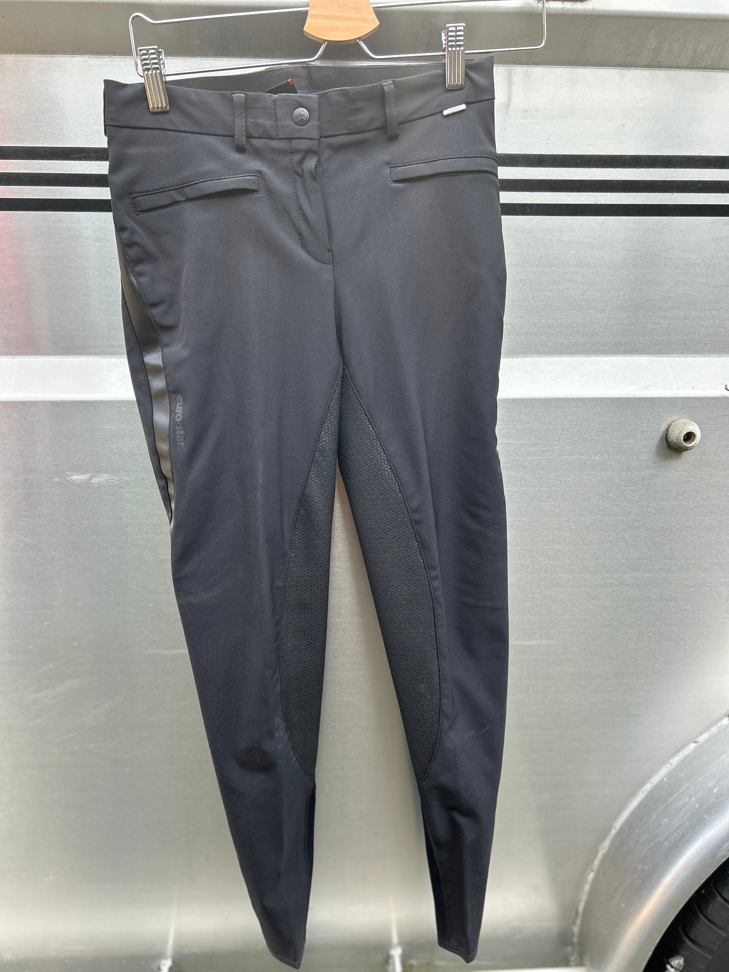 24L Euro Star Ash black full seat breeches