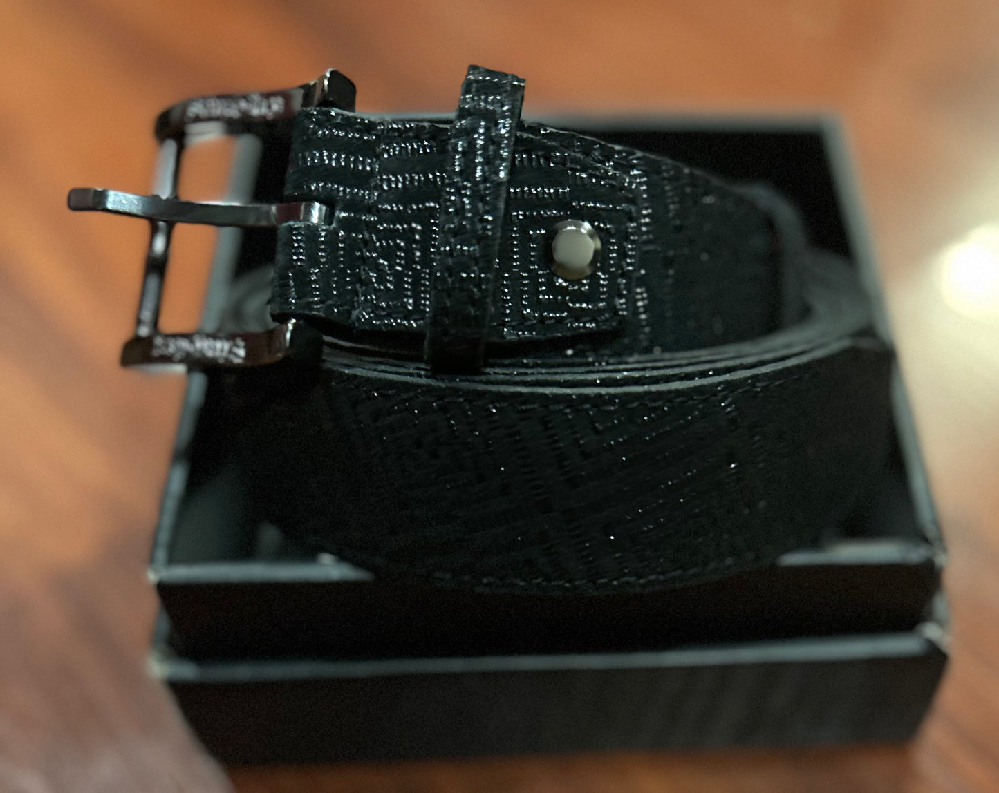 Kingsley belt squares black. New.