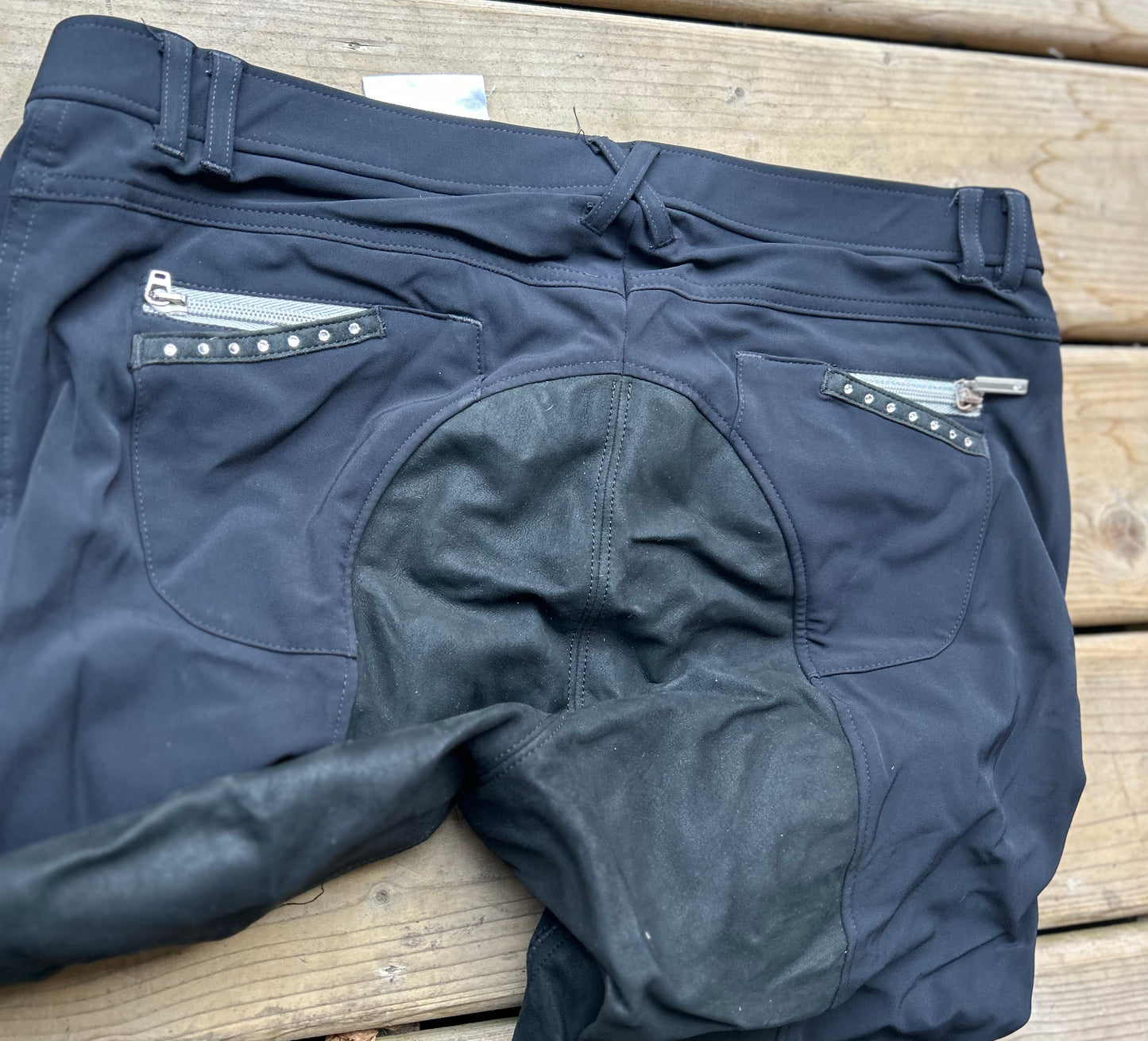 Schoeller size 34 black full seat breeches