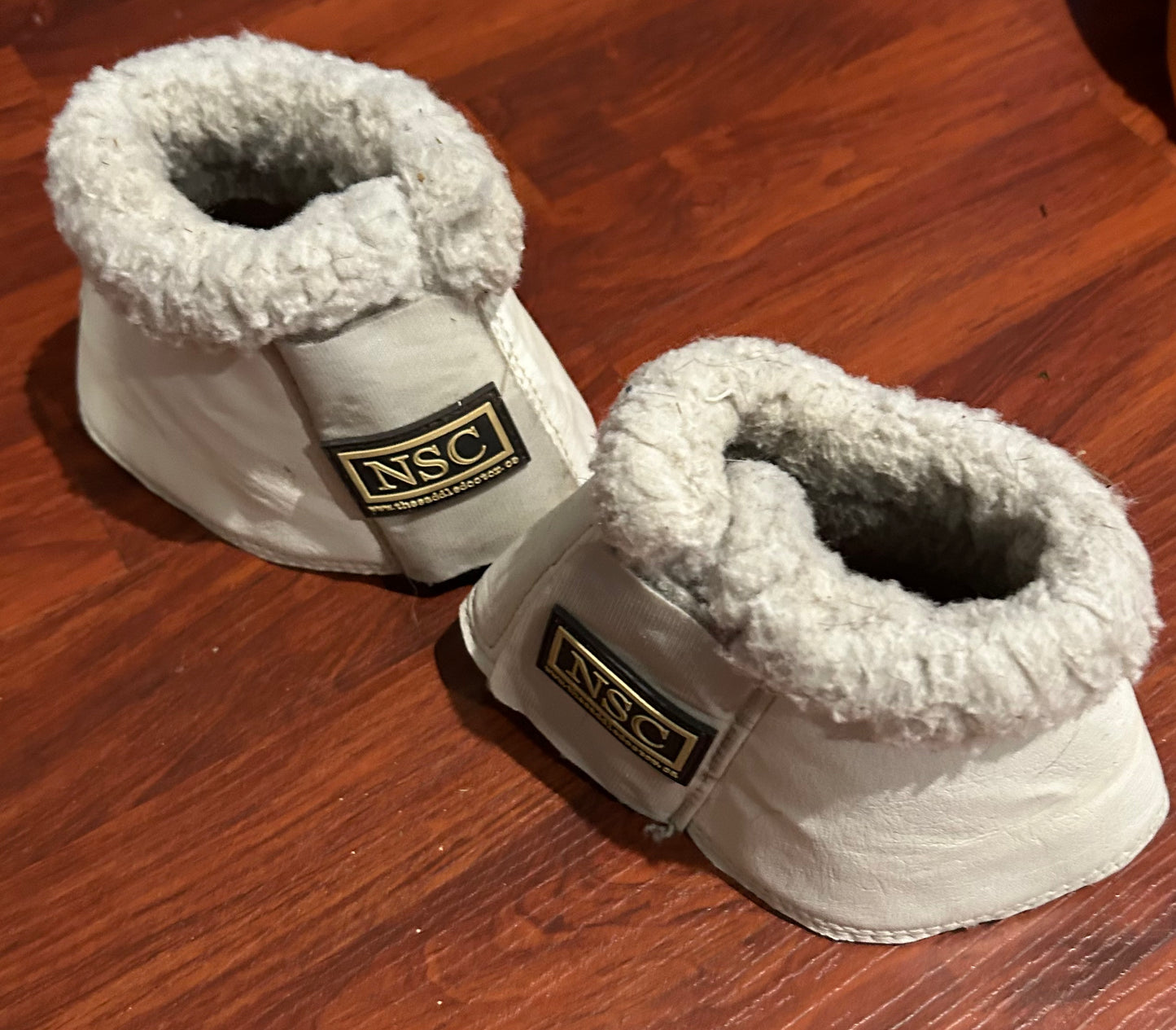 NSC White bell boots with fleece