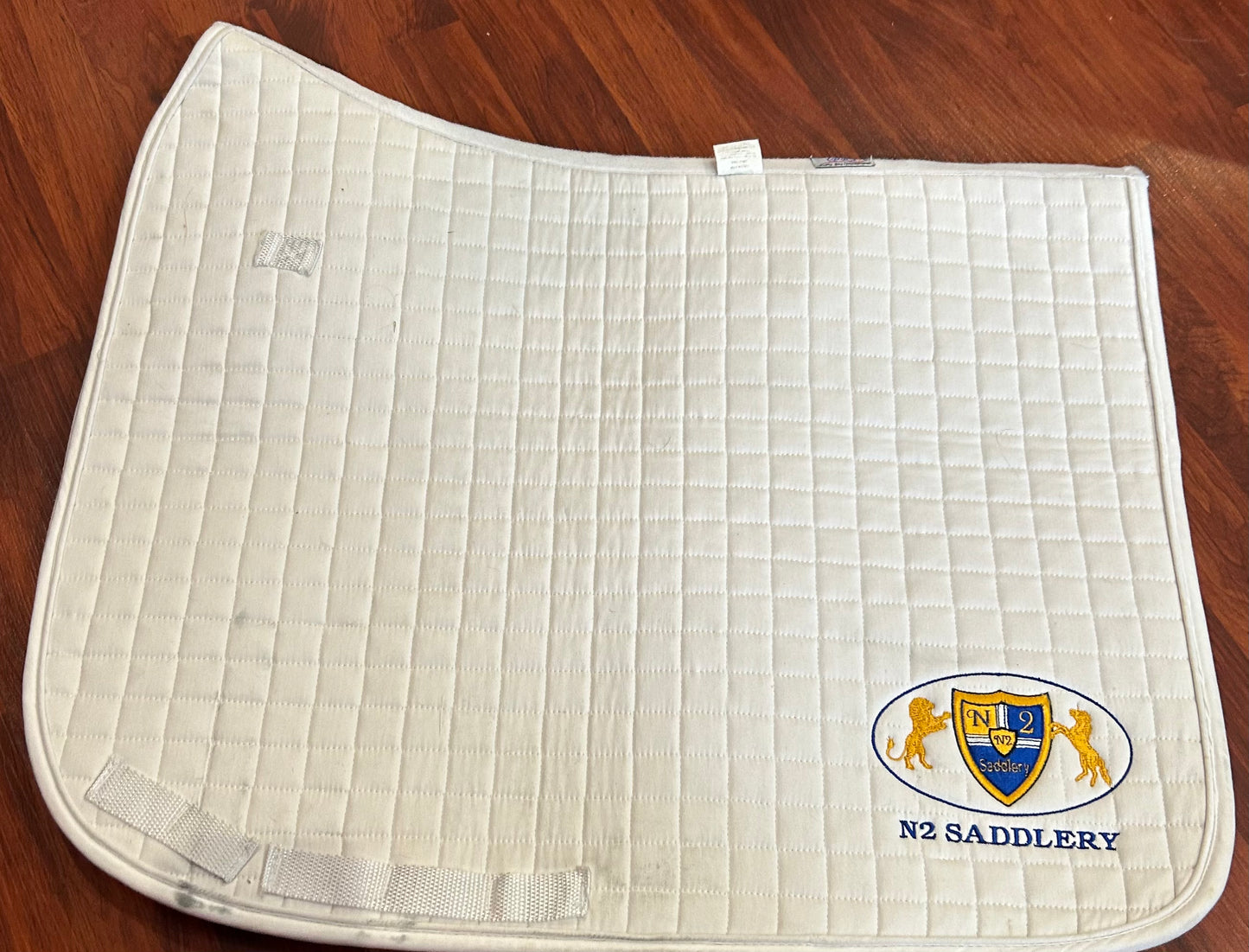 PRI N2 white dressage pad. Thicker with felt lining.