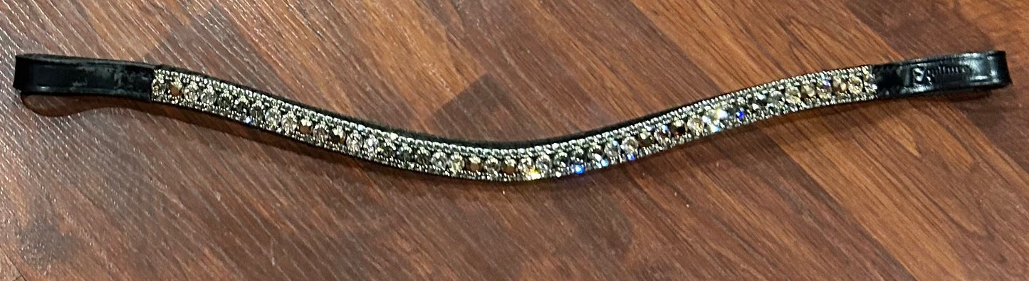 15” equiture black with gold/clear/light pink stones