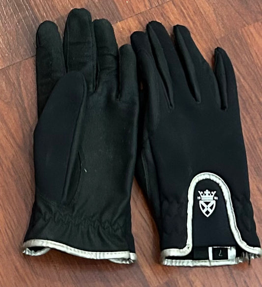 Horze size 7 black gloves