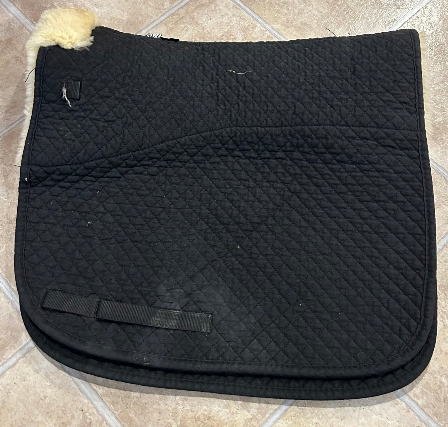 NSC black sheepskin dressage pad