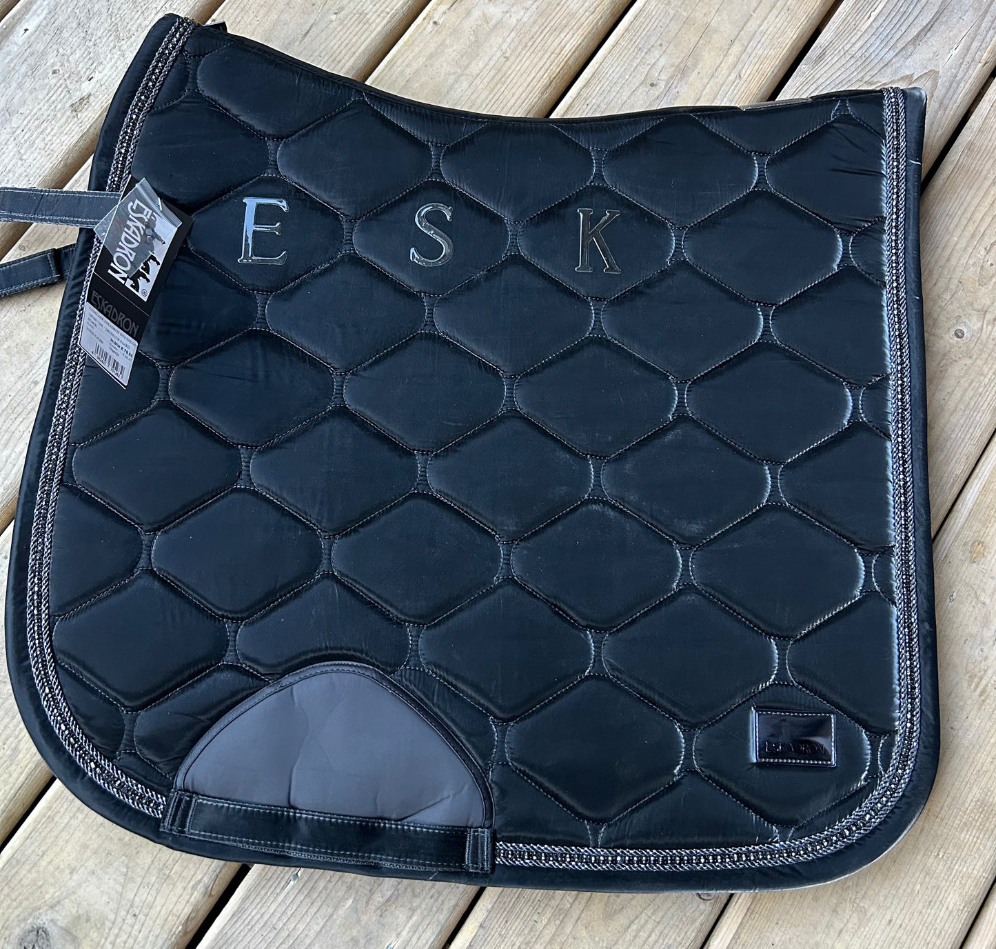 Eskadron shine gloss black dressage pad brand new