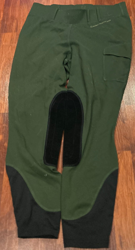 30 noble outfitters knee patch green breeches