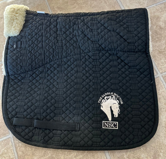 NSC black sheepskin dressage pad