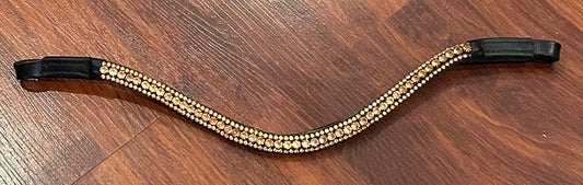 16” bronze browband. Sides have been made thinner. Could be reversed to fit all bridles.