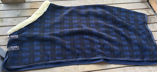 78” Kentucky heavy fleece. Blue Plaid