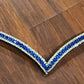 14” equiture clear and blue crystals black browband.
