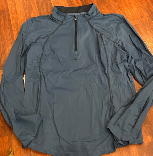 LeMieux size 10 (med) blue long sleeve 1/4 zip