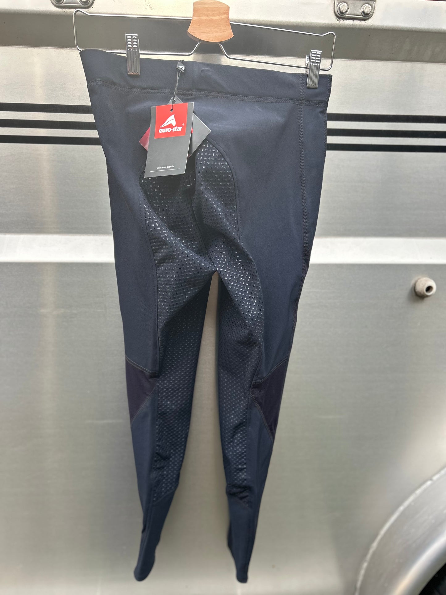 26R Euro Star athletics navy full seat breeches