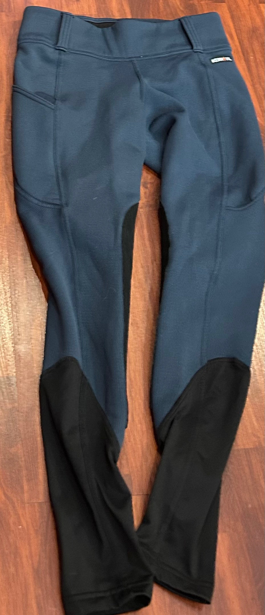 Kerrits medium winter weight navy pull on riding tights