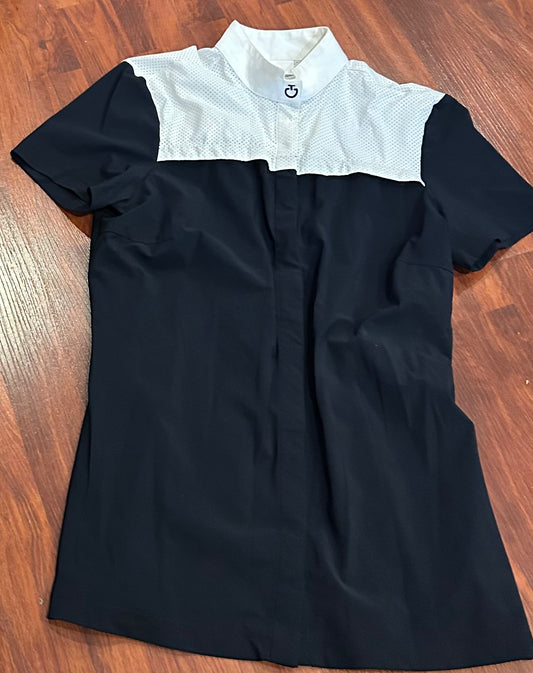 Cavalleria Toscana medium navy/white show shirt