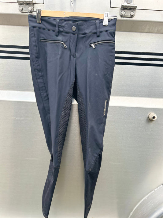 36 (50) Euro Star airflow black full seat breeches