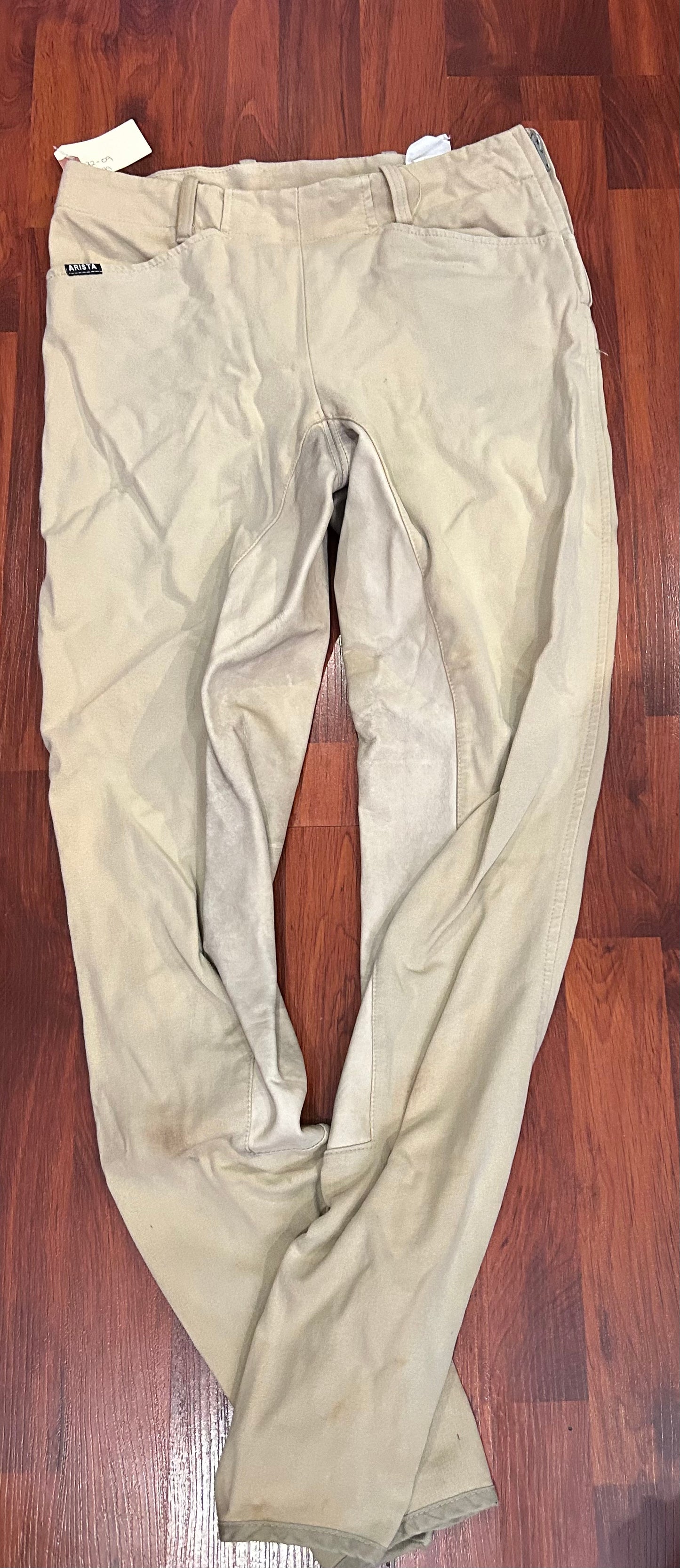 Arista 30 tan full seat Breeches side zip