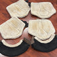 BR fleece horse boots taupe medium and large. 4 boots and bell boots. Some wear.