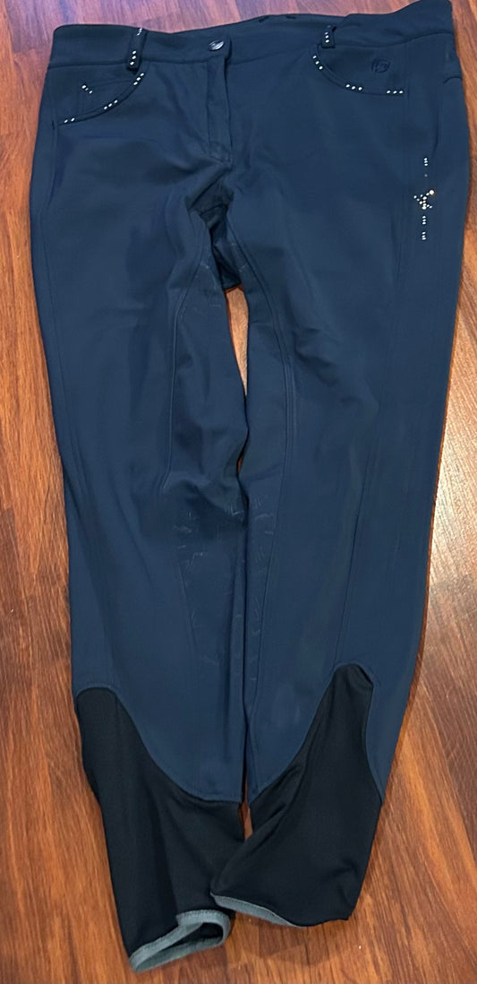 Anky size 34 blue full seat breeches with bling