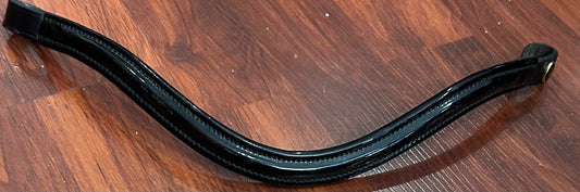 BR 17” wave patent black browband