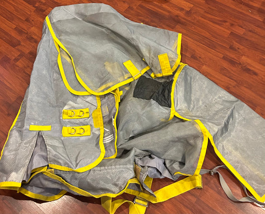 78” summit fly sheet with attached hood. One prof done repair