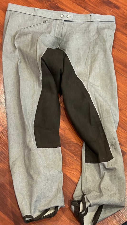 Cavallo 36 grey full seat breeches