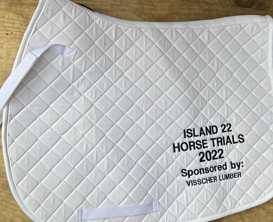 Century white full size saddle pad