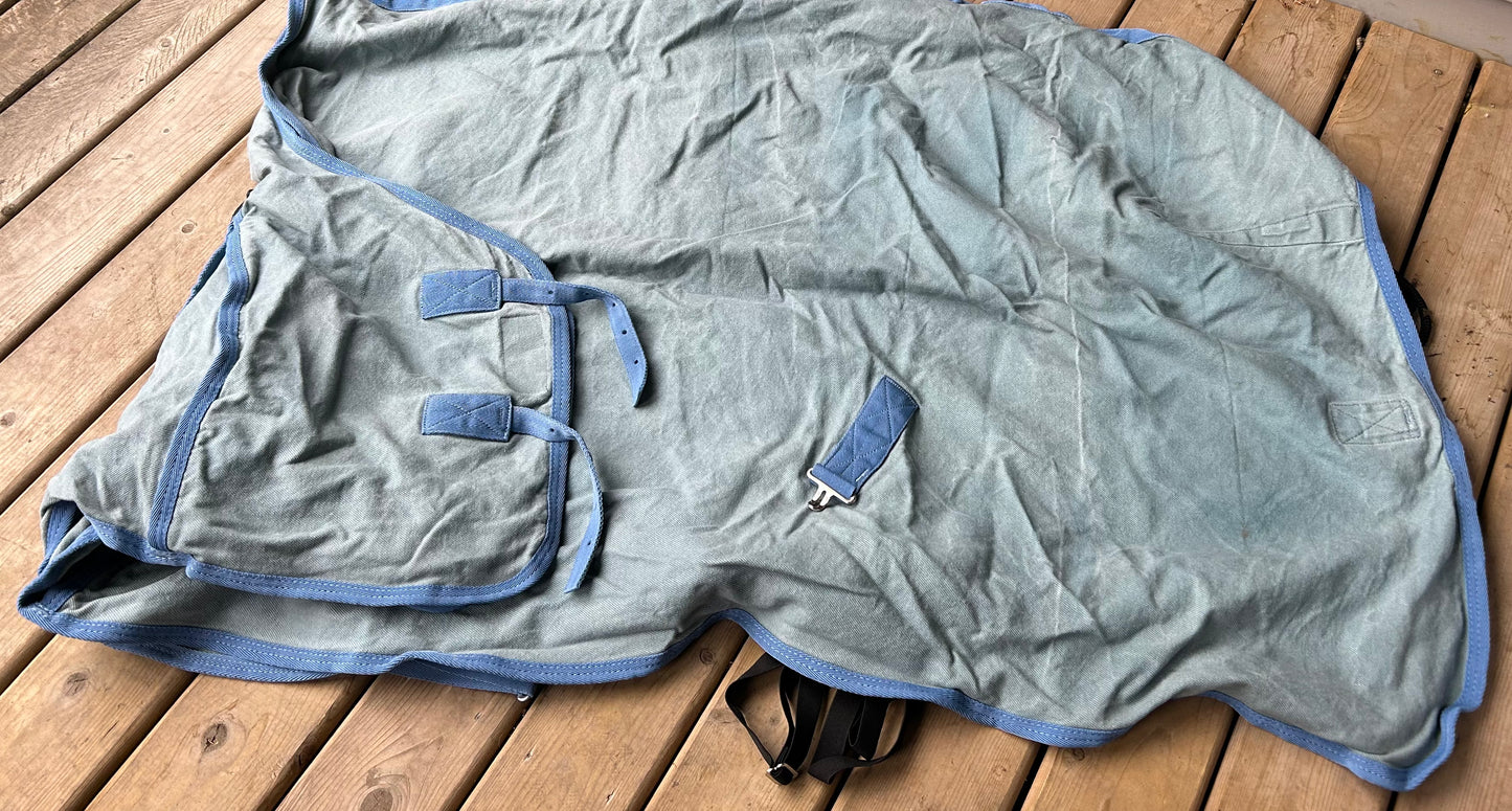 78” Supra summer cotton sheet Aegean blue new in bag