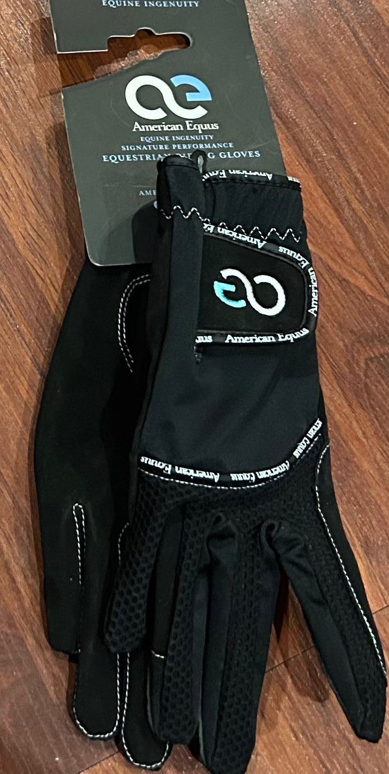 American Equus cool-flow size Small black riding gloves. Brand new