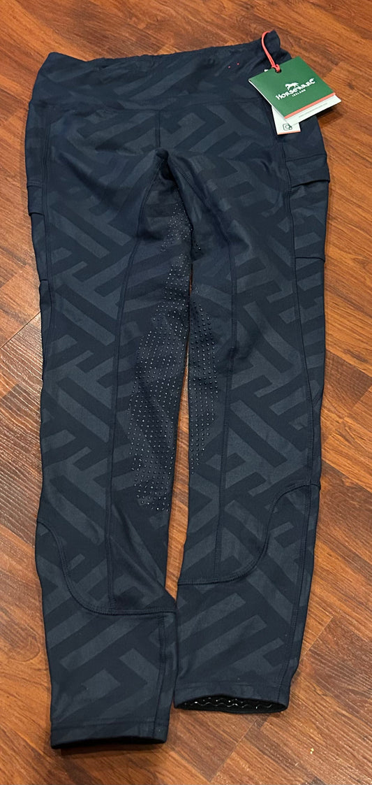 Horseware small winter riding tights. Navy. New with tags