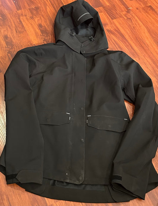 Noble outfitters medium black rain jacket with removable hood