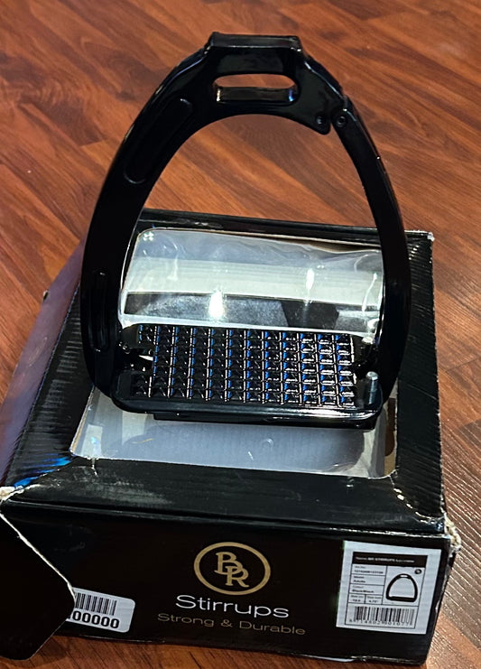 BR lavarone safety stirrups black 4.72” brand new