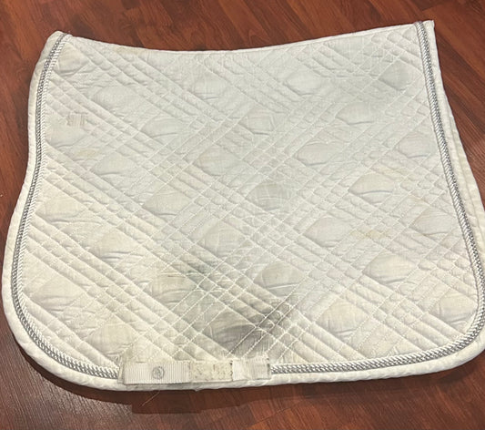 BR white with sparkles dressage pad