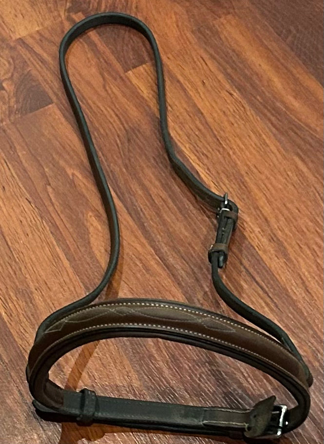 Brown full size fancy stitch noseband