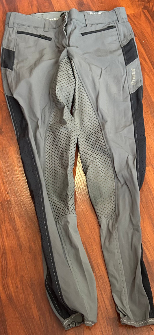 Pikeur size 24 grey full seat breeches