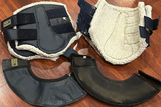 NSC navy fleece boots med and large with large bell boots