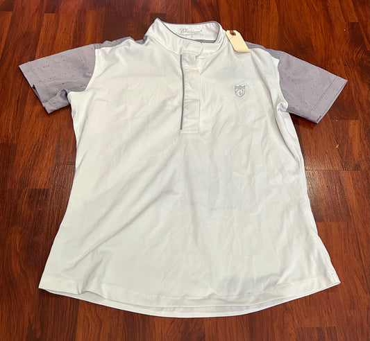 Elation platinum Small white show shirt short sleeve
