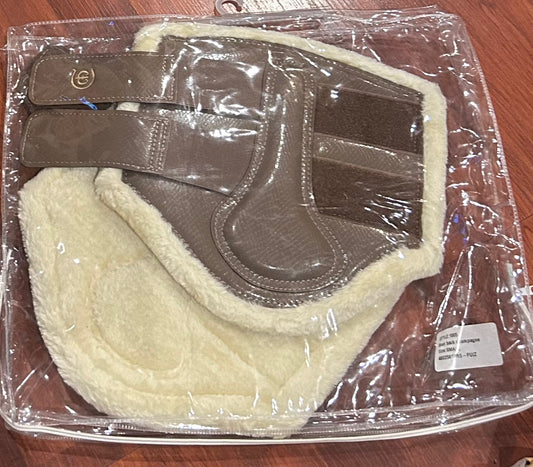 Equestrian Stockholm champagne fleece boots small. Set of 2, 2 sets available. New.
