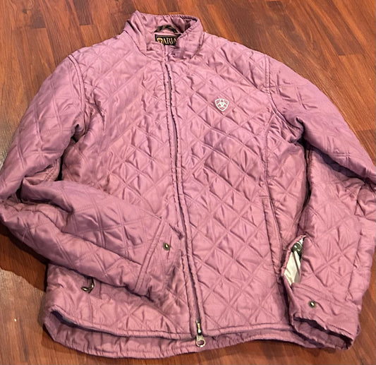 Ariat small pink quilted vest