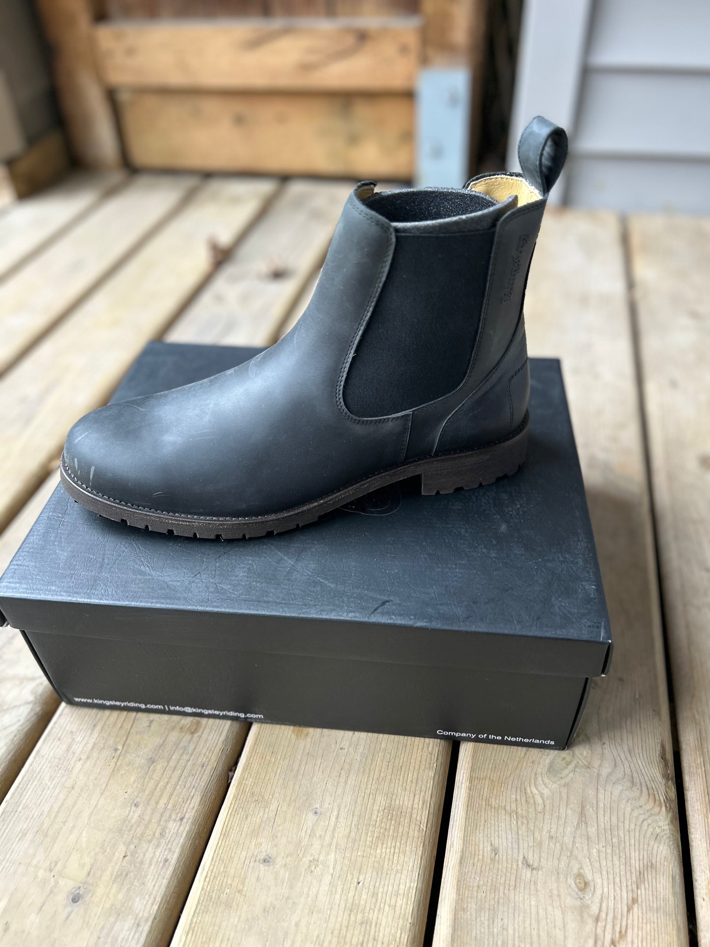 Size 46 Kingsley Amsterdam Chelsea boots black/black. New