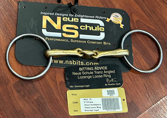 5” Neue Schule tranz angled lozenge loose ring. 16mm mouthpiece 70mm loose ring