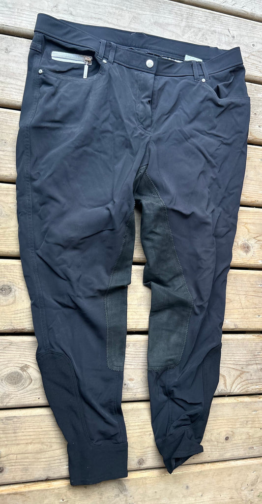 Schoeller size 34 black full seat breeches