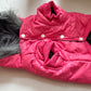 Large (small dog) pink jacket with faux fur lining