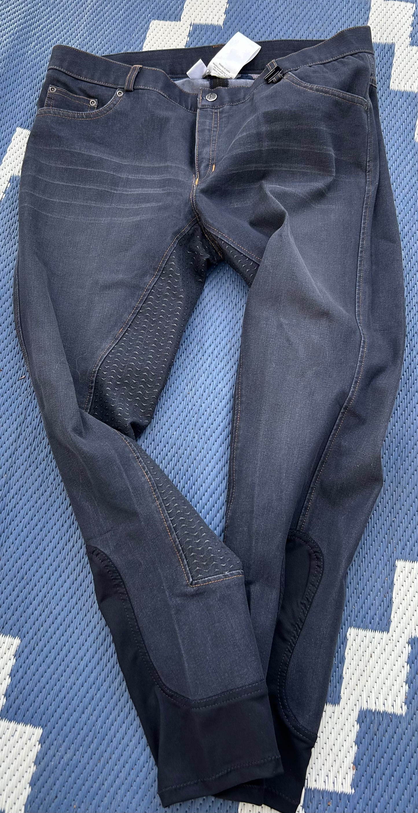 ELT size 36 denim full seat breeches