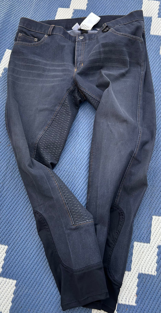 ELT size 36 denim full seat breeches