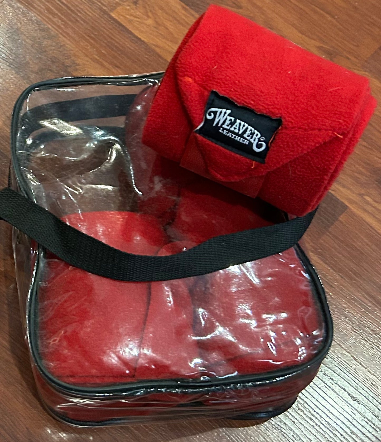 Weaver deep red polo wraps excellent condition. Deep red