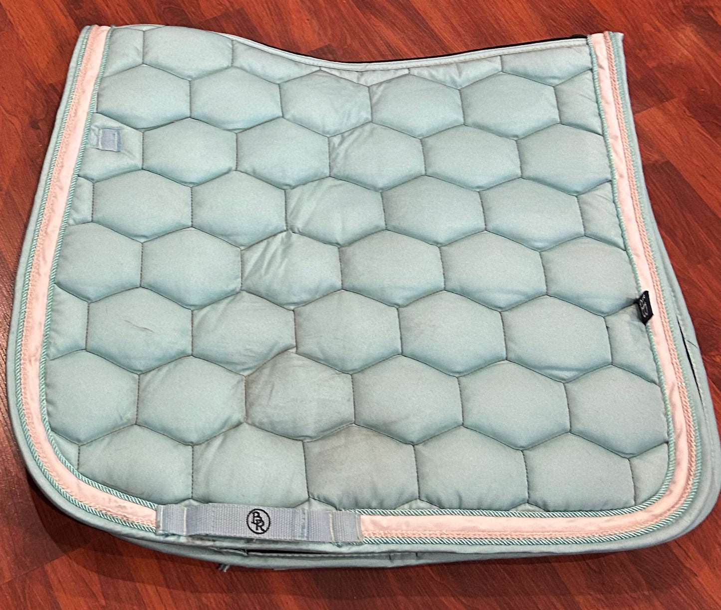 BR teal dressage pad mesh spine