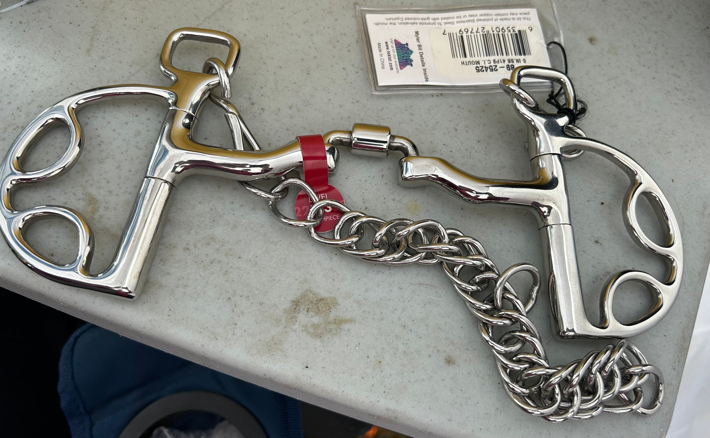 Myler 5" 41PB Dee CI Correctional Ported Snaffle with Hooks