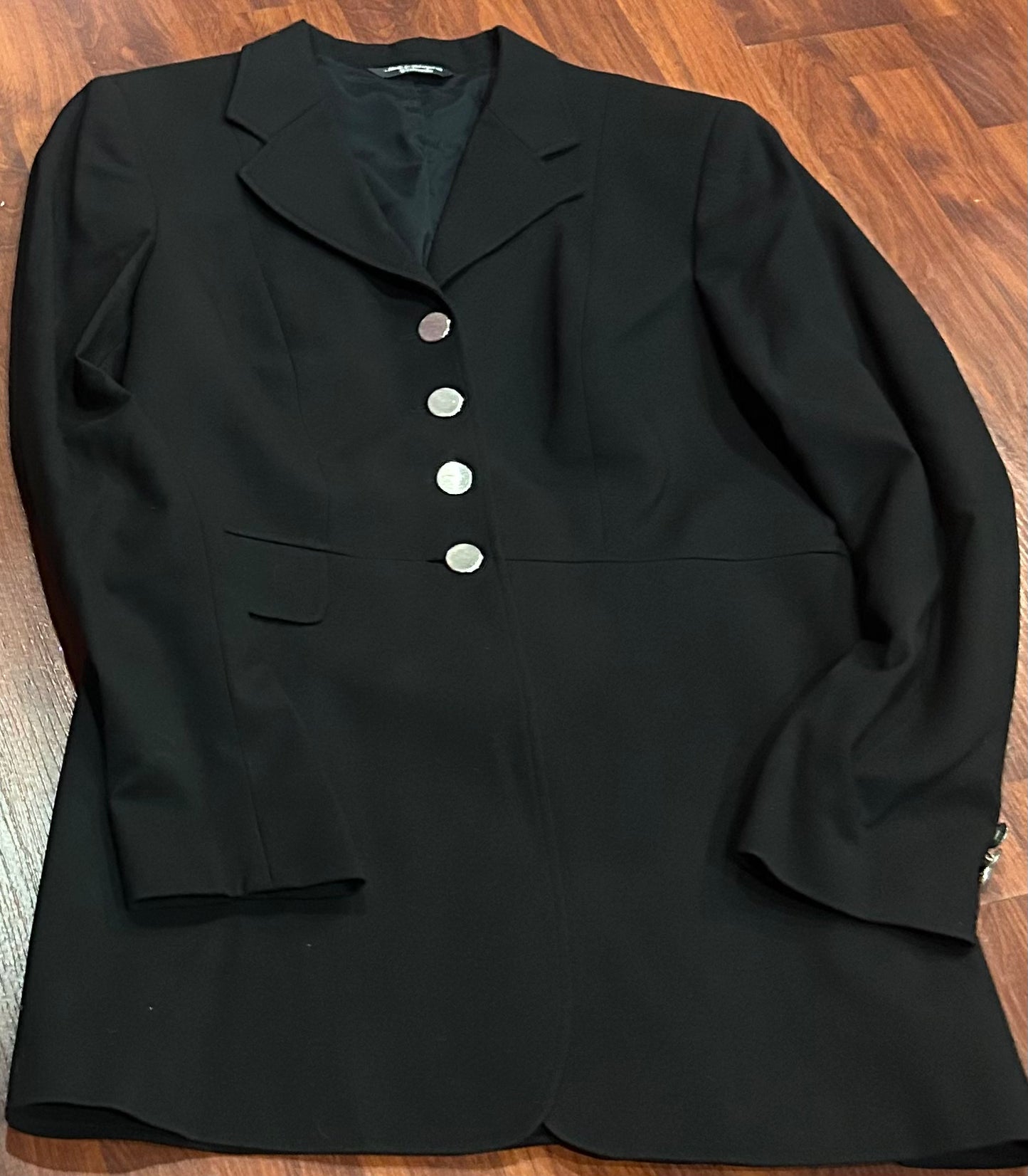Grand Prix 14R black wool show jacket
