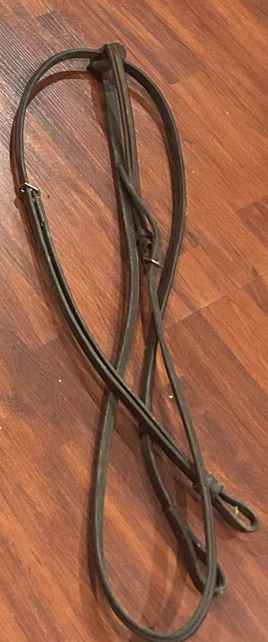 Brown full size raised leather standing martingale