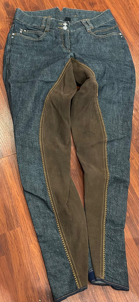 HKM size 28 denim full size breeches